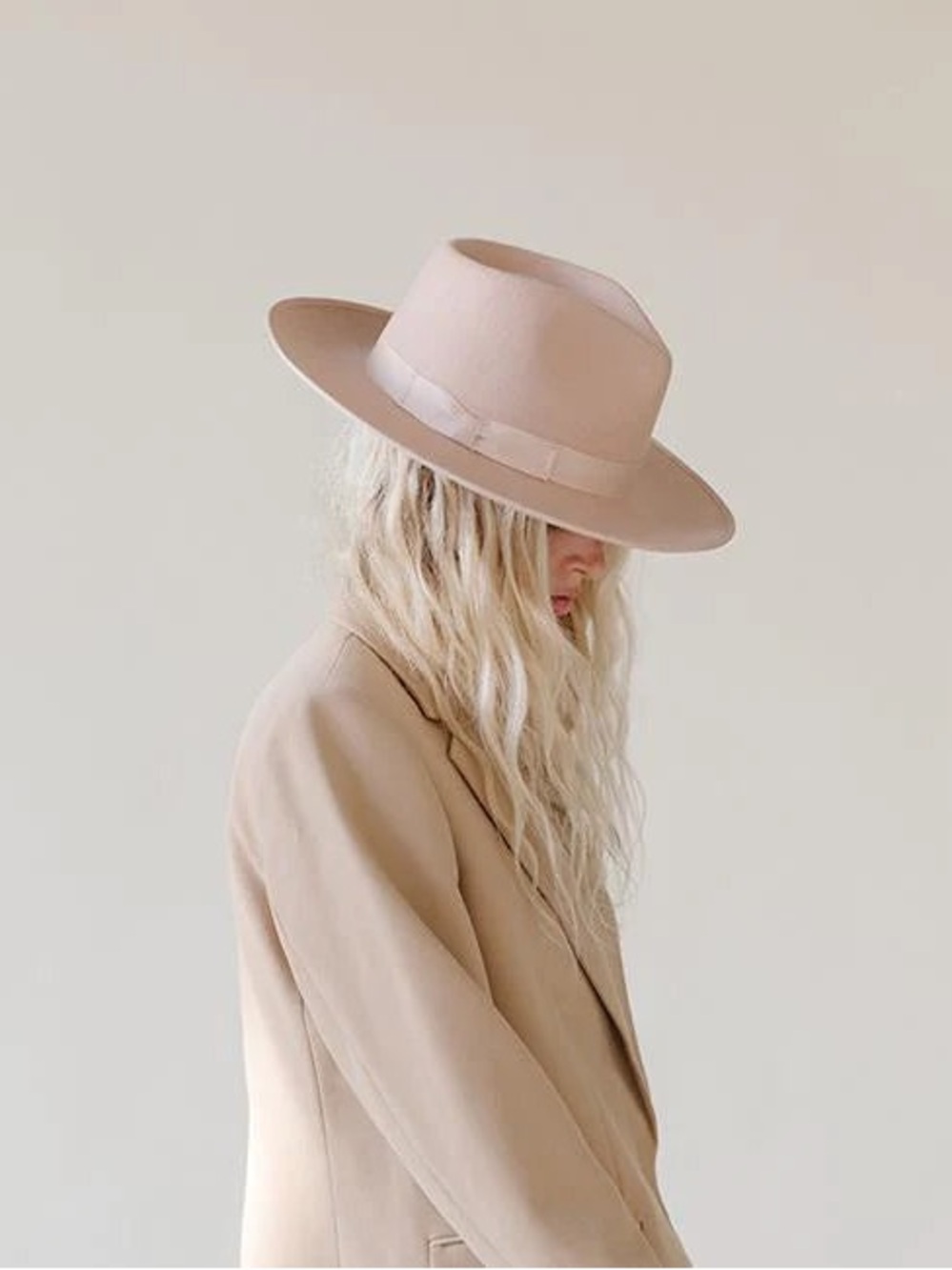 GIGI PIP Monroe Rancher Fedora Har NUDE NEW with Tags Size 59